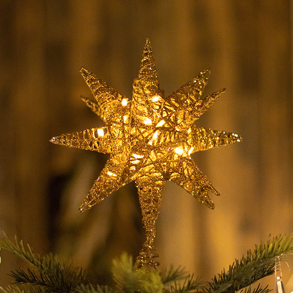 2023 Christmas Tree Top Star Femuddig stjärna Tree Top XINGX LED-ljusdekoration Femstjärnig 4
