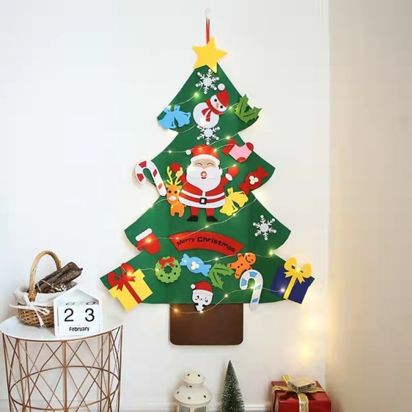 Ny filt juletræ DIY syning juletræ børns håndlavede Type C 70*100cm