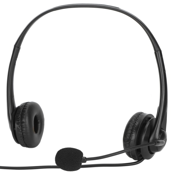 Kundeservice Headset Håndfri Stereo Kablet Binaural PC Støydempende Hodetelefon for TelefonsalgUSB