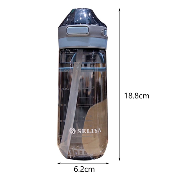 Vandflaske 500ml Sports Vandkop med Skala Grøn 500 Ml
