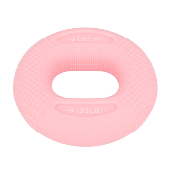 20-30lb Grip Circle Rosa Stressreducerande Silikon Handgreppsstärkare Ring för Finger