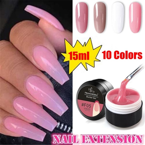 15ml Nagelförlängningsbyggargel Nagelkonst Förlängning Lim F02