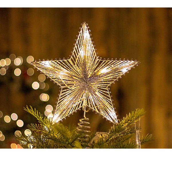 2023 Christmas Tree Top Star Fem-spiss Star Tree Top XINGX LED-lysdekorasjon Fem-stjerners 2