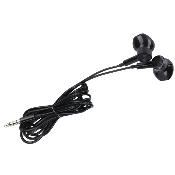 ME530 Kablet Earphone 3.5mm Heavy Bass Earbuds med Lydstyrkekontrol til Android-telefoner Sort