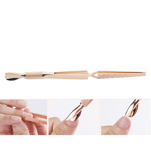 Nagelformningsklämma för nagellim, rostfritt stål, nagelkonstverktyg (guld)