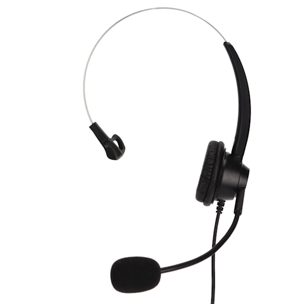 Mobiltelefon Headset Enkelsidig Brusreducering Justerbar Volym USB Telefon Hörlurar för Kundtjänst Kontor