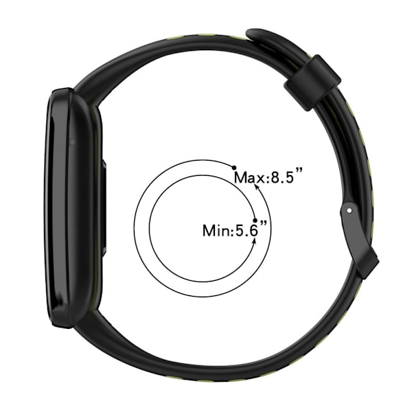 Vaihtohihnat yhteensopivat Xiaomi Band7 Pro:n kanssa - Hengittävä pehmeä silikoninen älykellohihna ranneke kaksivärinen