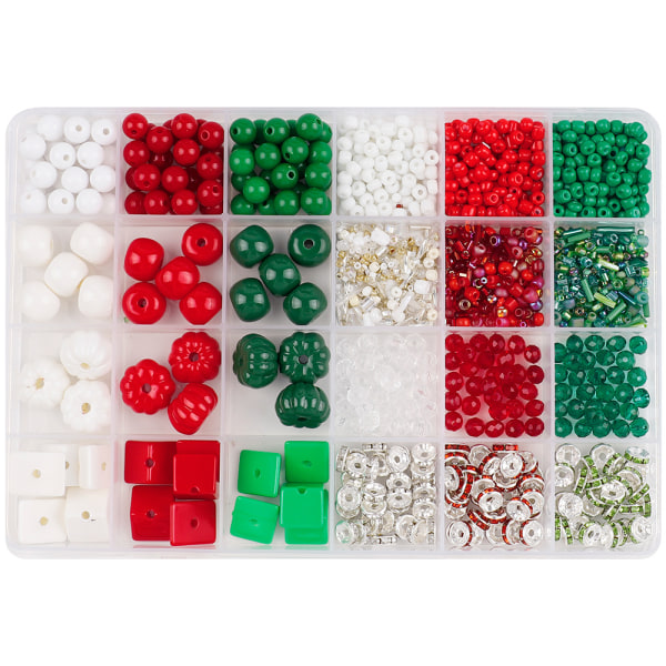 Nye 24 Grid Christmas Beads DIY Accessories Armbånd Candy B