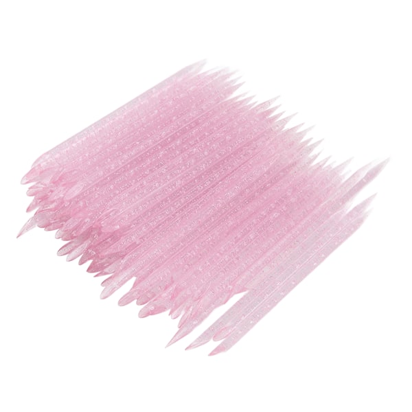 100 st Disposable Nagelbandstickor Dubbeländade Nagelbandstickor Manikyr Pedikyr Stickor Rosa