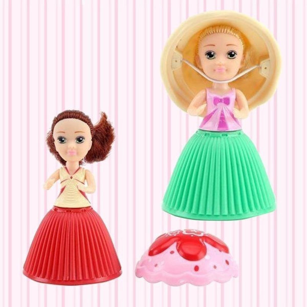 Cupcake-docka Lekhus Barnleksak Kake Mini Överraskning Dock Deformerbar Bakverk Prinsessa Söt Flicka Födelsedagspresent