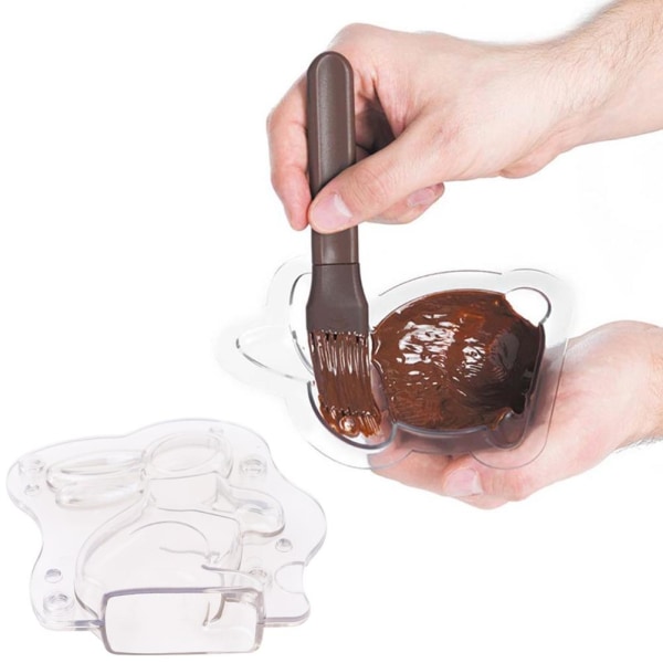 3D Påskehareform Chokolade Slikkage Gelé Bageværktøj Non Stick DIY Form til påskedekoration