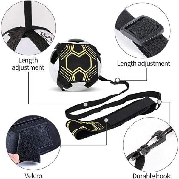 Treningshjelpemidler for fotball og volleyball, elastiske spinnestropper, sprettpose, profesjonell ballkontroller D 13.8 * 13.8 * 94cm