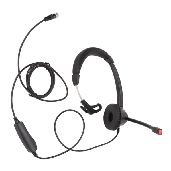 Telefon headset högtalare volymjustering mikrofon mute monaural RJ9 affärs headset svart