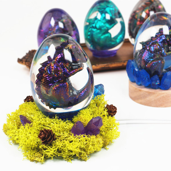 Silikonform for 3D-drage, håndverk, DIY-eggform