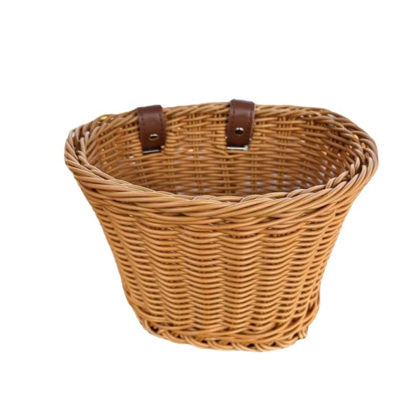 Lasten käsin kudottu pyöräkori pyörävarusteilla tytöille ja pojille Faux wood color