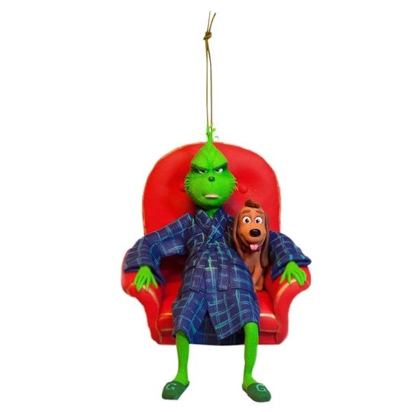 Grinch Grønn Pelsmonster Juletrærpynt Grinch Akryl Kunstverk Julepynt 4