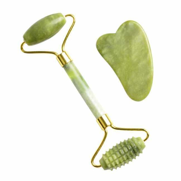 Gua Sha -hierontakiteli, suuri, ruskettunut - vihreä