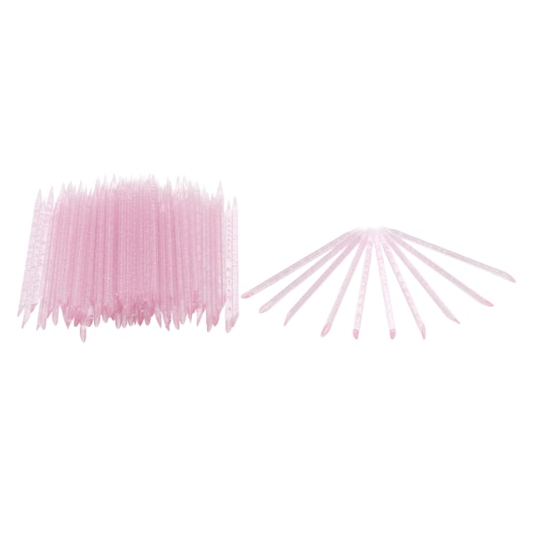 100 stk disponibel neglebåndspresser dobbel ende neglebånd manikyr pedikyrpinner rosa