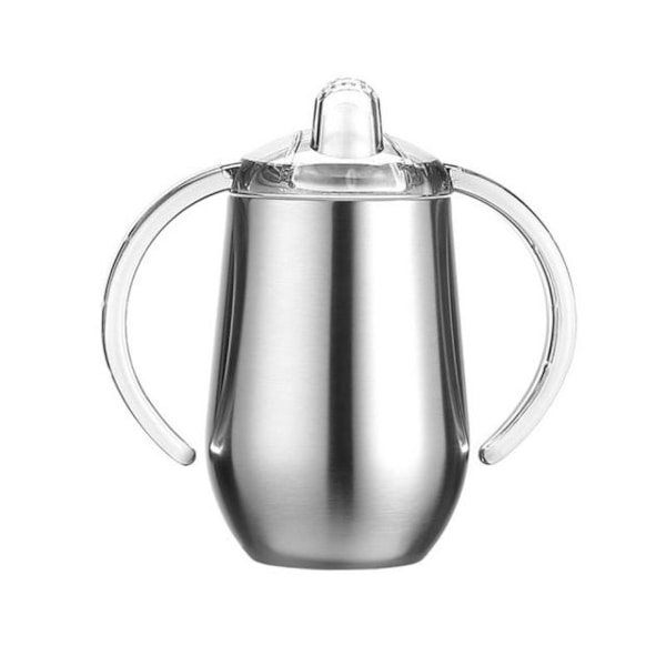 Baby Sippy Cup med Håndtak Dobbelt Lag 304 Rustfritt Stål