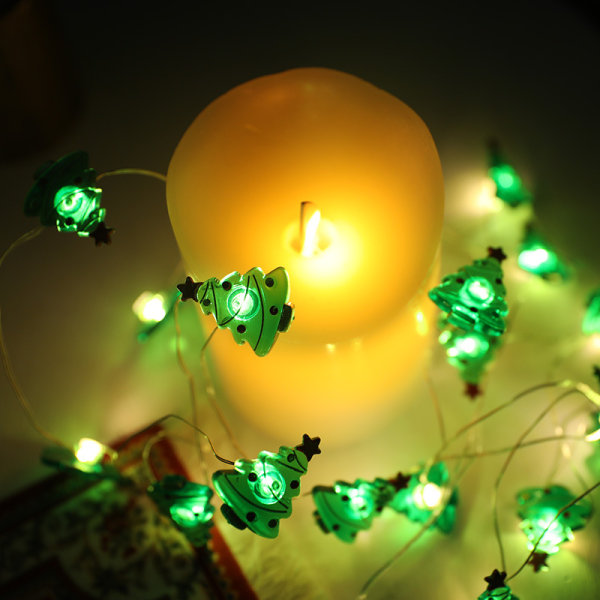Christmas Wansheng Festival Ornamental Festoon Lamp Santa Claus Snowman Tree Lighting Chain B 2 M 20 led