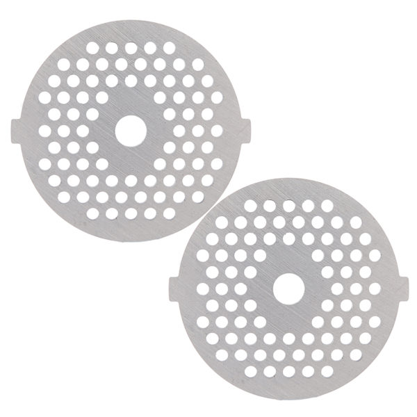 2 kpl Sähköinen Lihamyllyterä Ruostumattomasta Teräksestä Hiomakiekko Pyöreä Reikä 5#/B-tyyppiseen Lihamyllyyn (3mm 56 reikää)