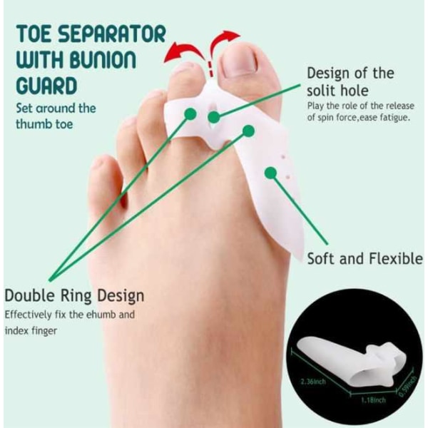 Hallux valgus pakke 8 stk.