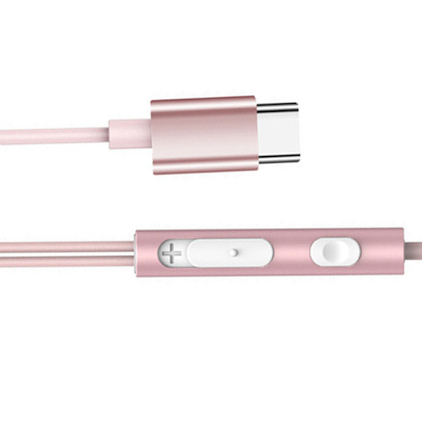 Typ-C In-Ear Eleganta Hörlurar Roséguld