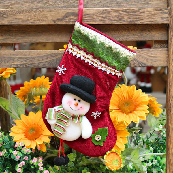 Julstrumpor Dekorativa Tomte Julstrumpor Julstövlar Julstrumpor Presentpåse Elderly 25 * 13cm
