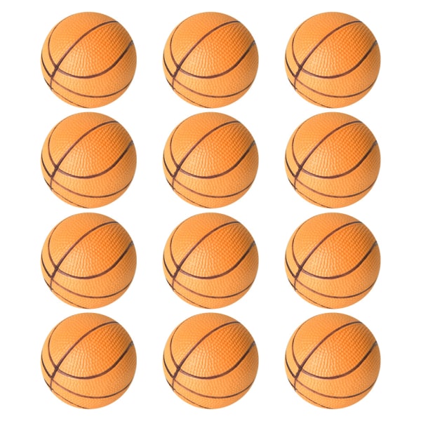 12 STK 6,3 CM Lekeplass Full Core Myk EVA Elastisk Ball Reduser trykket Stress Barnelekebasketball