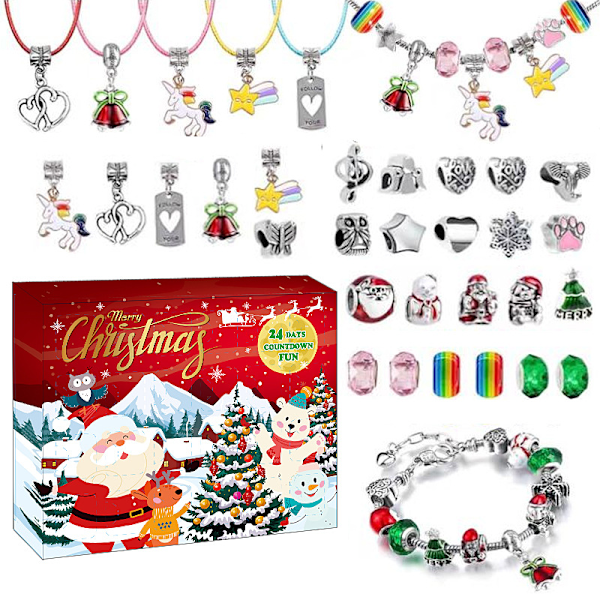 Jule-nedtællings Blind Box Børns Enhjørning Lille Gul And Byggeklodser Sanrio Pando Bracelet