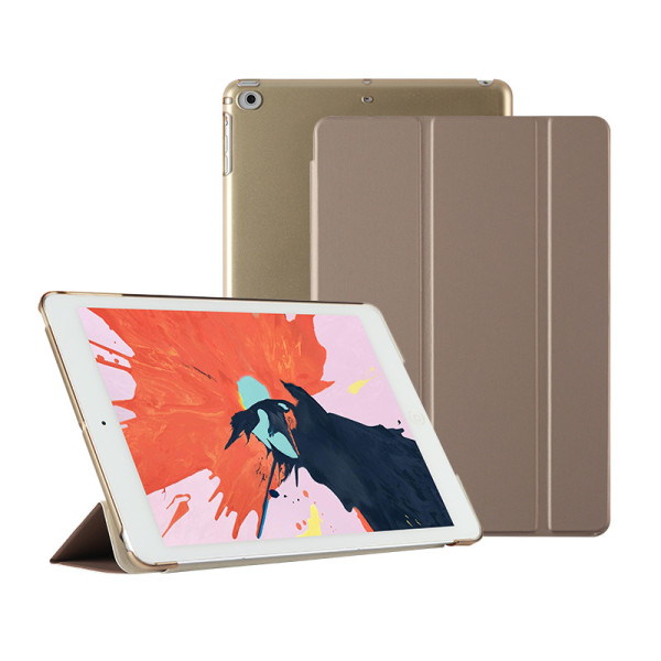 Passer for iPad 10.2 beskyttelsesdeksel, Air34 lærveske, Pro11 Apple tablet intelligent sleep hard shell golden IPad Air1/Air2 (9.7 inches)