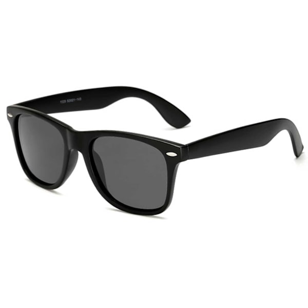 Retro Wayfarer Solglasögon Matt Svart + Senil Snodd Svart