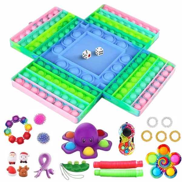 20 stk Fidget Toys Pakke Sansestimulerende Pop it Festgave