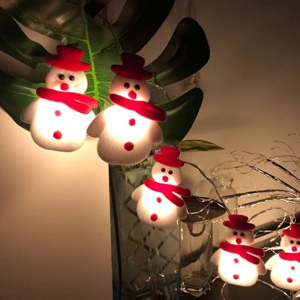 LED Snowman String Light Julgran String Lamp 2m 10LED