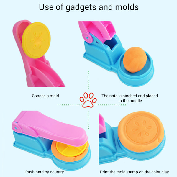3D Plastilina Værktøjer Farve Play Dough Model Værktøj Legetøj Lerforme Børn Læring Uddannelse Legetøj
