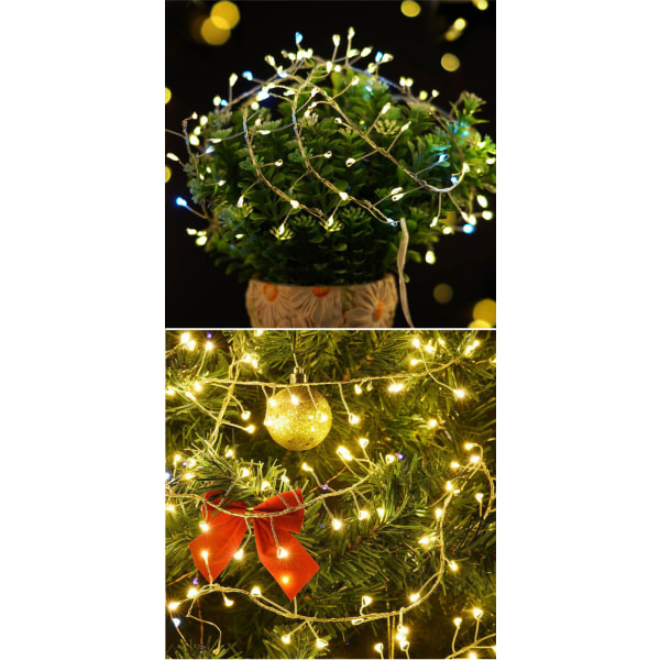 Jul batteri presentförpackning kreativa hängande träd dekorativa lampor Led färgad lampa koppartråd Color USB-9M300led