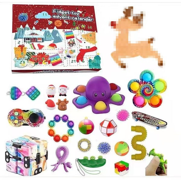 24-pack Fidgetleksakssats Sensoriska Leksaker för Vuxna och Barn