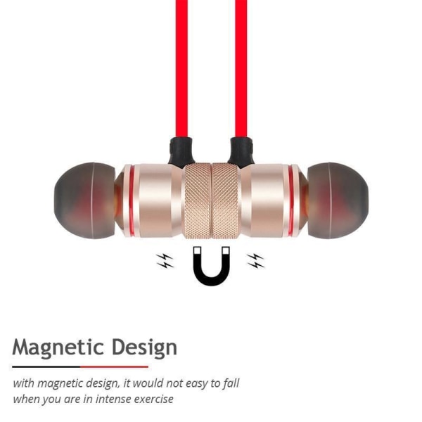 X6 Magnetiska Bluetooth Sport Hörlurar med Mikrofon