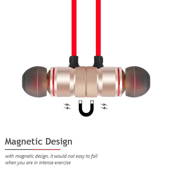 X6 Magnetiske Bluetooth Sports Høretelefoner med Mikrofon