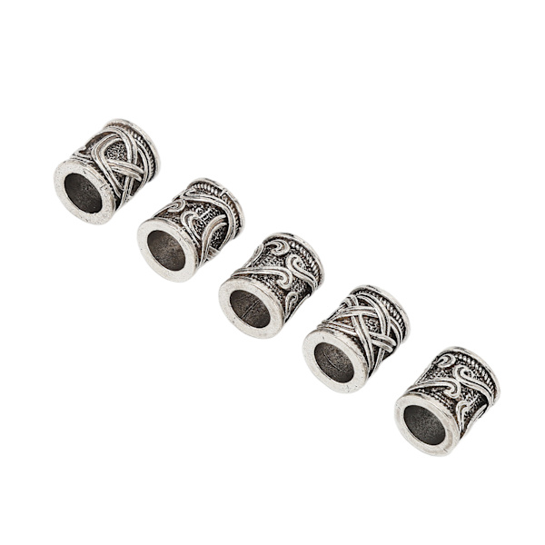 20PCS Skäggpärlor Retro Legering Flerfunktionella Hårpärlor för DIY Smyckesdekoration