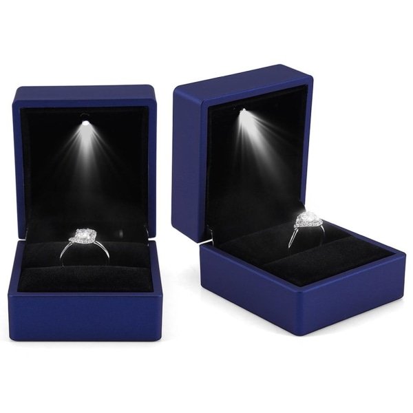 LED-sormuslaatikko Valaistu sormuslaatikko avioliittoehdotukseen Sormuslaatikko LED-sisävalolla kihlahäitä varten