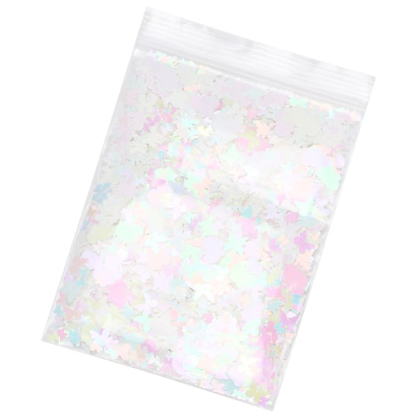 Fjärilsglitter 10g Glimmande Färgglada Sekvenser Dekaler för Nagelkonst Hantverk Resinform Dekoration