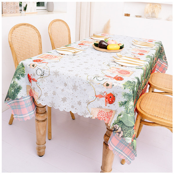 Julepynt Kreativ Ny Trykning Dug Bordløbere Julebord Borddekoration 1 180x140cm