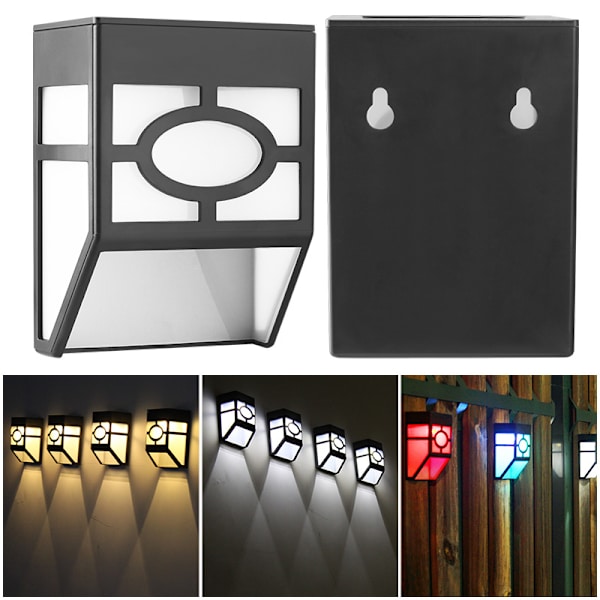 2LED Aurinkoenergia-aitoaita Valo Ulkona Vedenkestävä Aurinko Retro Seinälamppu