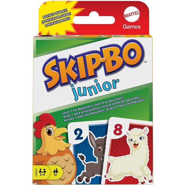 Mattel Games HHB37 - Skip Bo Junior kortspil