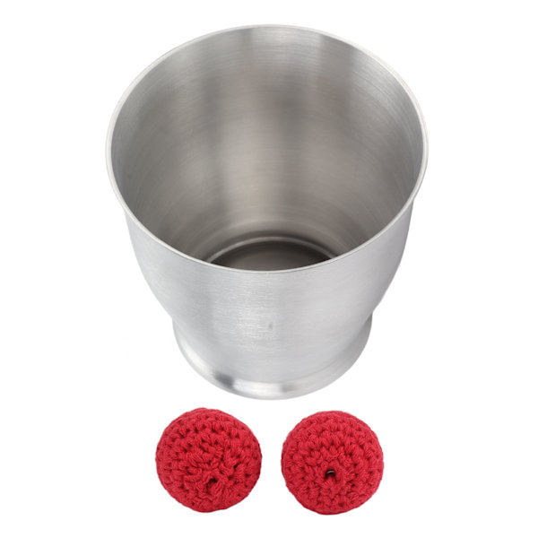 Magnetism Tricks Cup Röda Bollar Set Oändlig Kul Aluminium Chop Cup för Scenföreställning Rekvisita