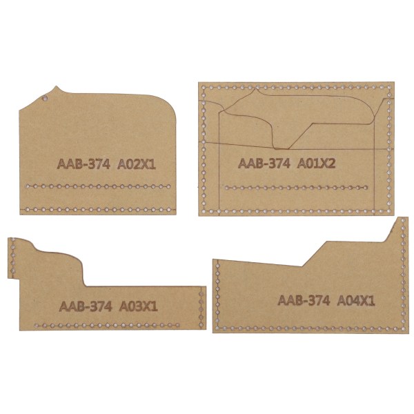4 stk akryl mal kort bag DIY tegneserie isbjørn lær mønster lommebok form håndverksverktøy