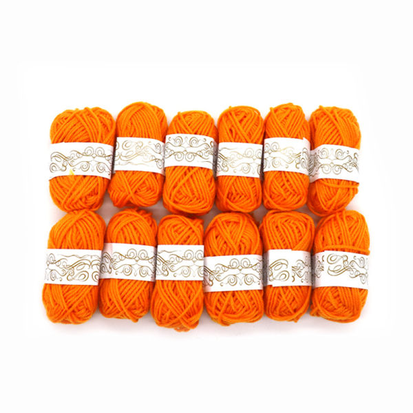 12 väriä lasten tee-se-itse käsintehdyt villaiset päiväkodit käsintehdyt tee-se-itse materiaalit 12 Orange