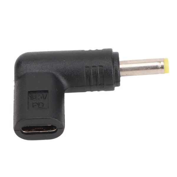 Type-C naar DC 4.0x1.7mm-sovitin, tukee 100W PD-pikalatausta, 90 asteen kulmassa oleva USB-C-DC-sovitin