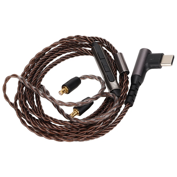 Kuulokkeiden päivityskaapeli OFC-ydin TYPE C A2DC -liitin Vaihda kuulokkeiden kaapeli mikrofonilla ATH E50 E70 LS300 CKS1100